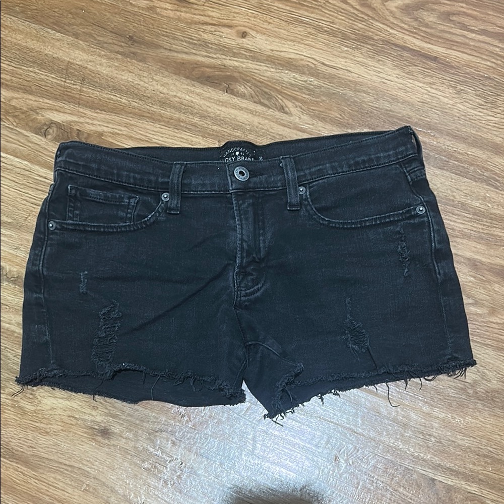 Women's Black Denim Shorts